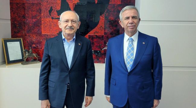 CHP Genel Başkanı Kemal Kılıçdaroğlu, Mansur Yavaş'ı Kabul Etti