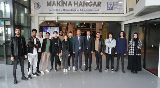 Erasmus Öğrencilerinden Bilim, Mühendislik ve Teknoloji Merkezi Makine Hangar'a Ziyaret