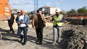 Silivri Belediye Başkanı Bora Balcıoğlu Gençlik ve Kültür Merkezi İnşaatını İnceledi